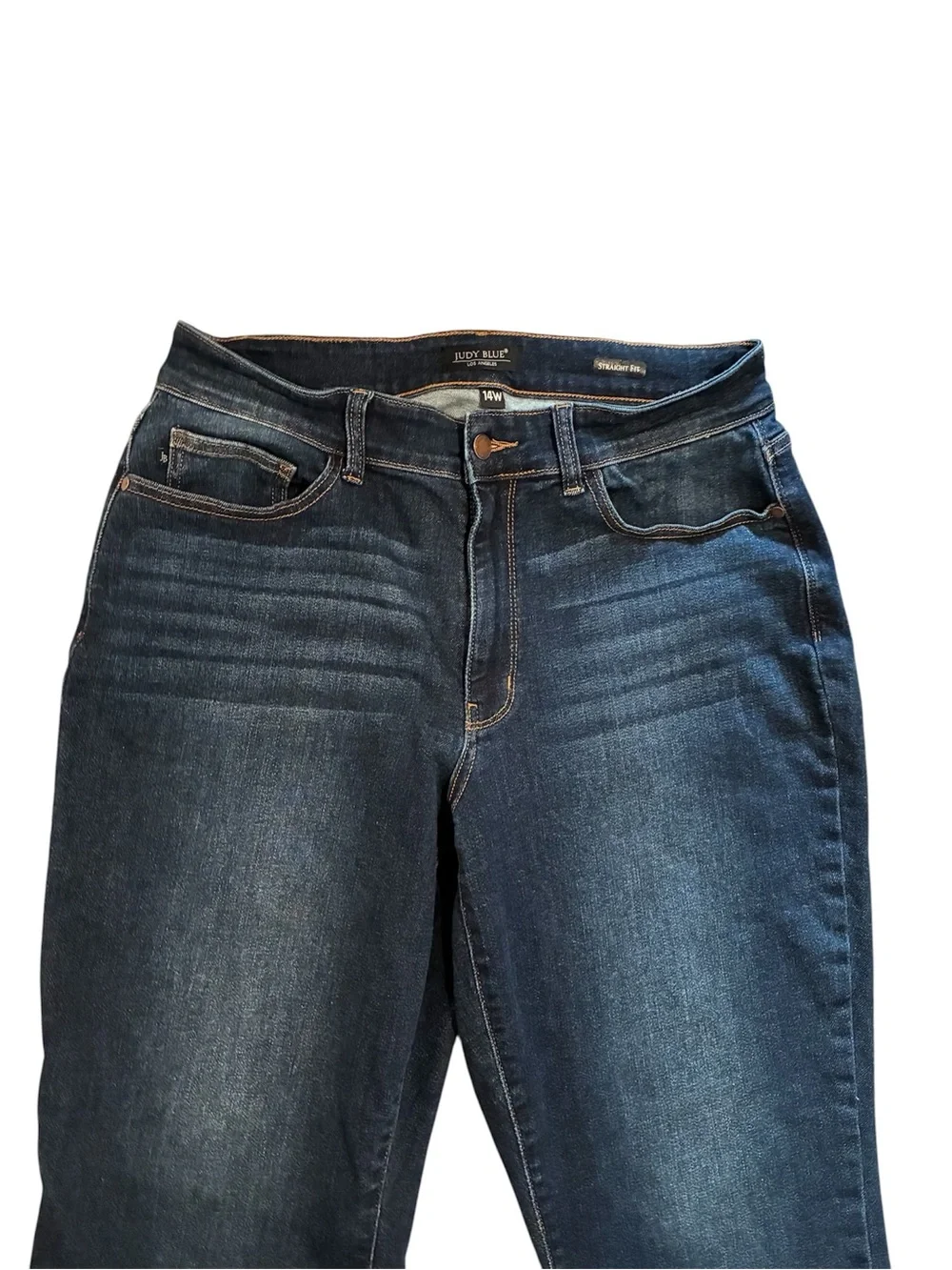 Judy Blue Jeans Women’s 14W Blue Straight Leg Raw Hem LIKE NEW!